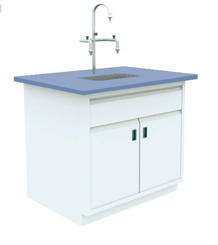 all stell lab Ceramic basin bench cabinet 